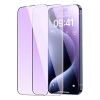 亿色 苹果15 Pro Max钢化膜iPhone15promax手机膜pm钢化高清抗蓝光防指纹全包边钻石全屏覆盖防摔前保护贴膜