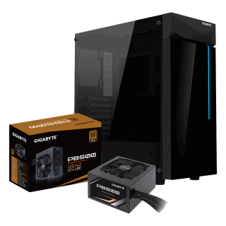 GIGABYTE 技嘉 C200 Glass RGB ATX机箱 全侧透 含电源 500W
