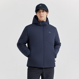 拓路者3M新雪丽棉服男2025秋冬连帽保暖简约夹棉外套冬季棉衣 黑色 3XL