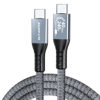 优籁特ULT-unite ULT-unite USB4全功能苹果15Promax充电线PD240W快充Mac笔记本电脑高速传输硬盘盒连接兼容雷雳3雷电4线0.5米