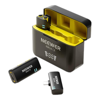 纽尔 NEEWER KM14适用苹果/安卓手机领夹麦克风拍摄影像直播录制无线一拖二降噪双声道话筒电仓供电便携收纳 type-C版