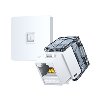 山泽 超六类非屏蔽 网络插座模块面板套装