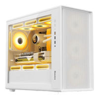  Huntkey/航嘉 支持360水冷 台式主机机箱 玻璃侧透 卡扣式快拆侧板  白色