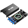  SK-LINK 4口4芯单模 光纤终端盒 SC满配尾纤 法兰盘 光缆熔接盒 光纤续接盘 配线架