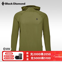Black Diamond 黑钻bd户外防晒衣男款速干衣upf40+凉爽抗异味春夏长袖上衣752020 Camp Green-3039 M