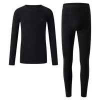 京东京造男保暖内衣男秋衣秋裤套装防寒棉柔打底保暖衣裤 黑色男 XL