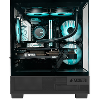 MSI/微星 海景房 电脑主机箱 M-ATX ITX主板 240水冷位 玻璃侧透 USB3.0 7风扇位 水晶塔黑