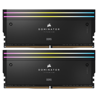 USCORSAIR 美商海盗船 统治者泰坦 DDR5 6600MHz RGB 台式机内存 灯条 黑色 64GB 32GBx2 C32
