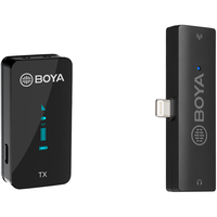 BOYA 博雅 BY-XM6-S3 一拖一领夹麦克风 黑色 苹果接口版