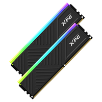 威刚 32GB(16GB*2)套装 DDR4 3200频率 台式机内存条 XPG龙耀D35G 黑色电竞RGB内存条