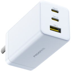 品胜 65W多口快充 氮化镓充电器  双Type-C口+USB-A口 单头 白 65W