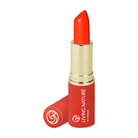 LIVING NATURE 新西兰天然保湿有机口红 提升气色孕妇敏肌唇炎专研 精致红管15#  3.9g 半哑光荧光亮橘珊瑚