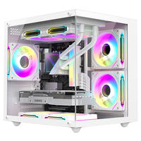  子意 海景房设计 电竞主机箱 M-ATX主板 240水冷 7个风扇位  白色