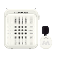 麦拉达 mailada无线领夹小蜜蜂扩音器教师导游讲解器户外喇叭喊话器老师上课用A6W白色（圆形领夹版）