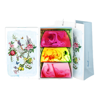 卡莎灡（kasanrin） 100克*3块礼盒装精油皂手工皂男女洗脸洗澡新年 邂逅美肤礼盒100克*3块