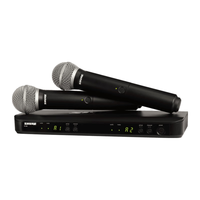  SHURE/舒尔 一拖二 舞台演出麦克风套装 双手持麦克风