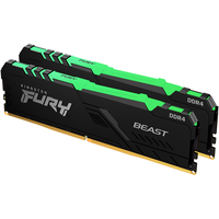 Kingston 金士顿 Fury系列 DDR4 3200MHz 台式机内存 灯条 黑色 RGB 16GB HX432C16FB3A/16