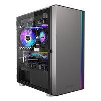 PCCOOLER 超频三 光愈2 LM300 ARGB M-ATX机箱 半侧透 钛灰色