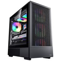  aigo/爱国者 全侧透钢化玻璃 电脑主机箱  黑色
