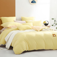 百丽丝【限时秒杀】床上四件套纯棉 全棉印花套件 纯棉被套床单枕套  橘子(针织全棉&花卉系列) 1.8米床 床单款 （被套220*240cm）