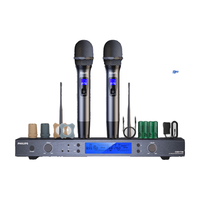 飞利浦(PHILIPS) CSS1720 一拖二麦克风可调频婚庆演出UHF数字导频麦克风无线话筒手持ktv麦克风 BBS联合研发