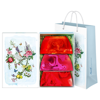 卡莎灡（kasanrin） 礼盒装精油皂手工皂男女洗脸洗澡女生奢养金粉礼盒共300克【3种味道】