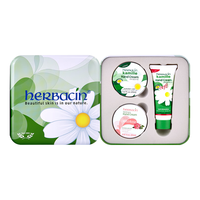  herbacin/贺本清 清爽 护手霜套装+礼盒+礼袋  清爽+经典+玫瑰 乐享礼盒-A