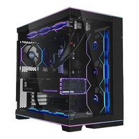 LIAN LI/联力 全侧透开放式 电脑机箱+积木黑+控制器 包豪斯EVO RGB黑