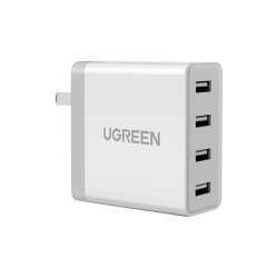 绿联 20379 手机充电器 四USB-A 34W 白色
