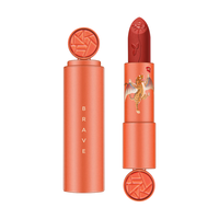 美康粉黛双头口红裸色系哑光镜面不沾杯口红不易掉色口红雨衣女 零感101-肉桂乌龙色