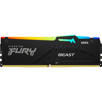 Kingston 金士顿 FURY Beast野兽系列 DDR5 5200MHz RGB 台式机内存 灯条 黑色 64GB 32GBx2 KF552C40BBAK2-64
