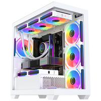 影驰 GALAX极光3-M海景房电脑机箱白色（无立柱全视版/M-ATX/支持360水冷/快拆侧板/可装40系长显卡）