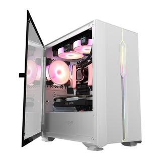 aigo 爱国者 YOGO M3 RGB MATX机箱 半侧透 白色