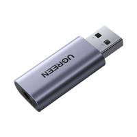  UGREEN/绿联 免驱直插 USB外置声卡 3.5mm转换器 转接线