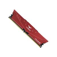 Team 十铨 火神 DDR4 2666MHz 台式机内存 马甲条 红色
