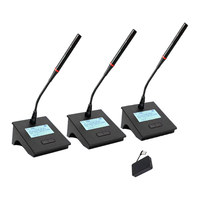 金刚仕 USB无线会议麦克风电脑远程语音网络教学即插即用可充电鹅颈方管台式笔记本话筒 鹅颈【一键静音】  1拖3