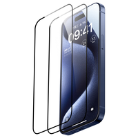 亿色苹果15ProMax钢化膜iPhone15ProMax手机膜pm钢化康宁膜高清指纹全包全屏覆盖防摔手机保护贴膜