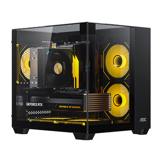 AOC 星海CG389B 不支持RGB光控 M-ATX机箱 黑色