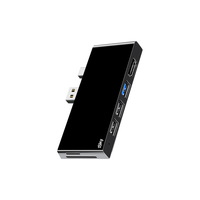 iSky 艾丝凯 Surface Pro5/6转换器微软USB3.0转接头转HDMI扩展坞HUB视频投影连接线高清笔记本电脑分线器 静谧黑