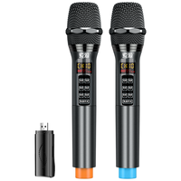 SOAIY/索爱 一拖二 无线麦克风 内置声卡 USB充电锂电池