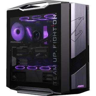 技嘉（GIGABYTE）机械雕AC601G 隐藏式背线钢化玻璃侧透兼容水冷显卡竖装 420水冷位/预装4风扇 双面钢化玻璃 【水冷套装】AC601黑+ 水雕II X360