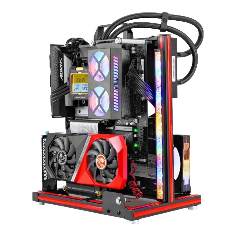 鱼巢鱼巢（METALFISH）积木开放式机箱 铝合金机架 手提机箱 支持水冷 ATX-MATX-ITX主板 台式箱 积木黑洞