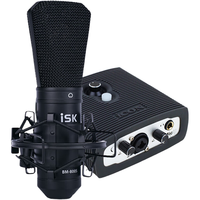  iSK/声科 电脑手机通用 专业麦克风声卡套装+艾肯micu声卡
