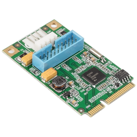 moge 魔羯 MC4013 Mini PCI-Express USB3.0转接卡 迷你PCIE插槽转2口USB3.0扩展卡,不带线