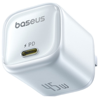  BASEUS/倍思 45W快充 氮化镓充电器  单Type-C口 白色 单头 45W