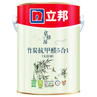 立邦 京雅居系列 乳胶漆套装 竹炭抗甲醛5合1面漆5L*2+净味全能底漆5L 白色