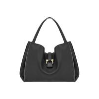Salvatore Ferragamo 菲拉格慕 女士牛皮革单肩包 777337 黑色 中号
