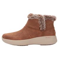 斯凯奇(Skechers)加绒短靴女 一脚穿保暖舒适运动休闲鞋子 144660-CSNT 38