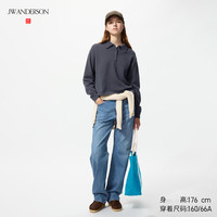 优衣库女装直筒牛仔裤水洗产品中腰加长款25秋冬477334 480743 480743/65宝蓝色 2