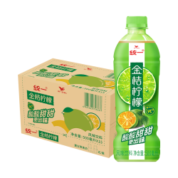 统一 金桔柠檬 500ml*15瓶整箱装 （新老包装随机发货）